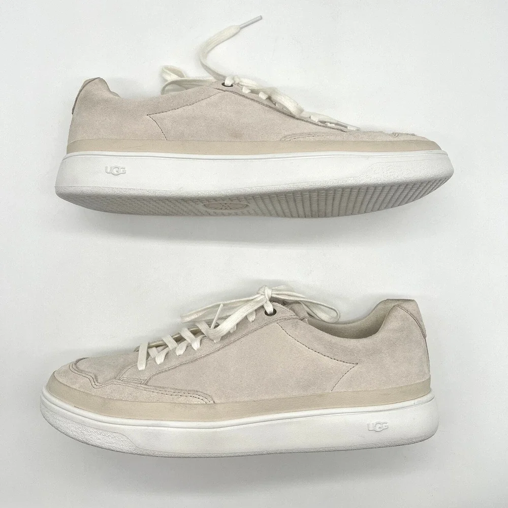 UGG South Bay Sneakers Mens 9 Beige Vream Low Top Suede Trainer Casual Lace Up